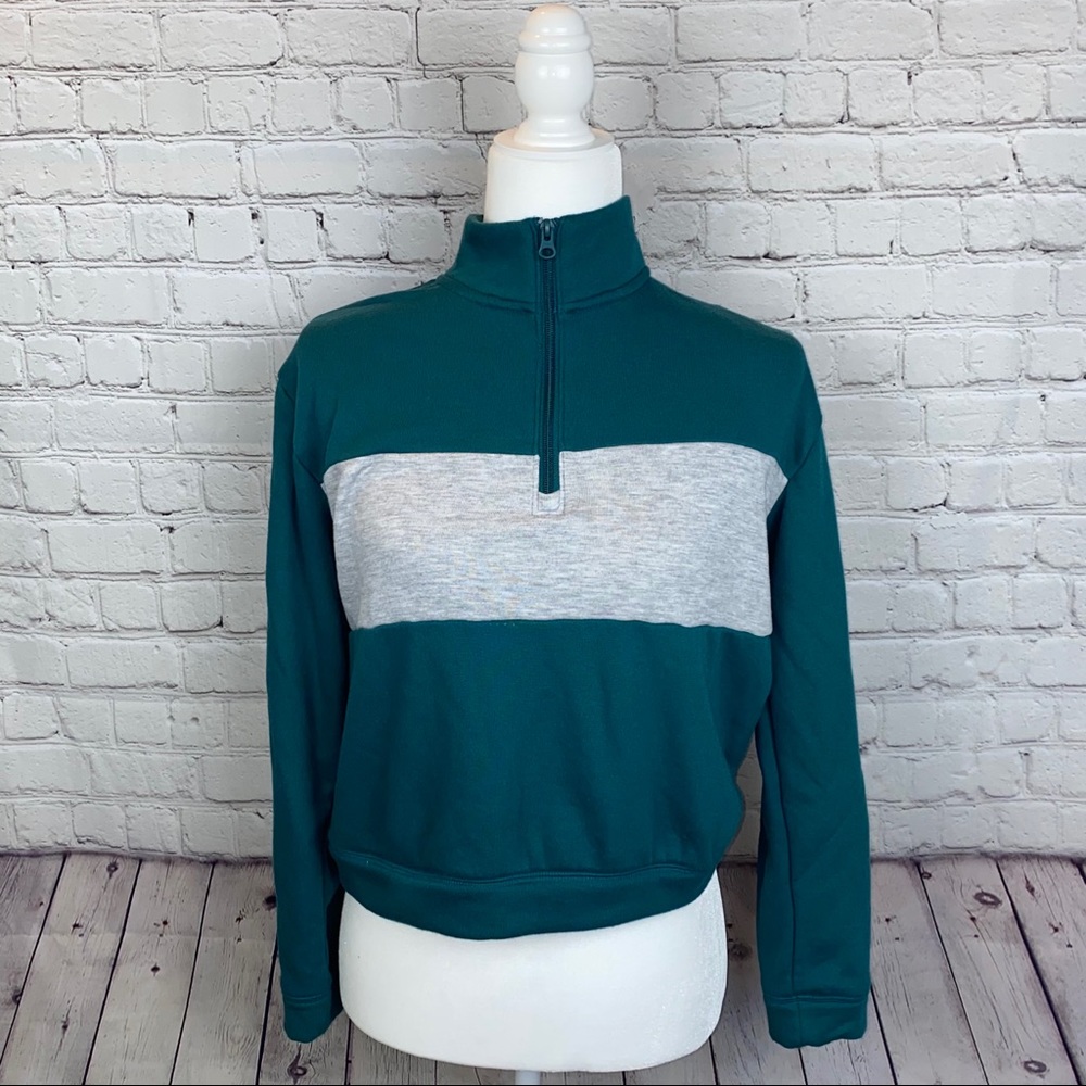 Colsie Mock Neck Crop Sweater